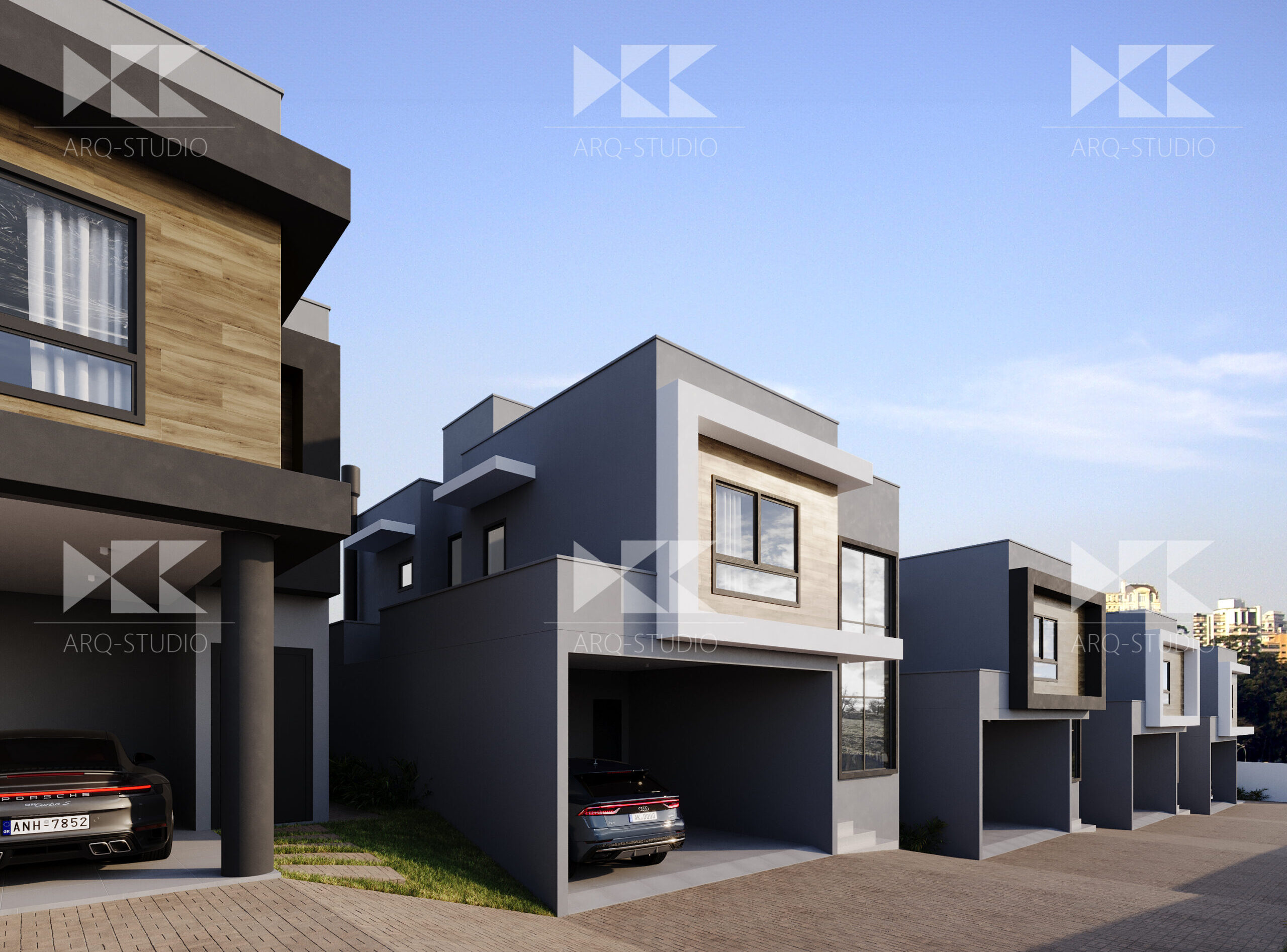 Residencial multifamiliar_Externa Fachada geral casas_R00 - Mundial construtora